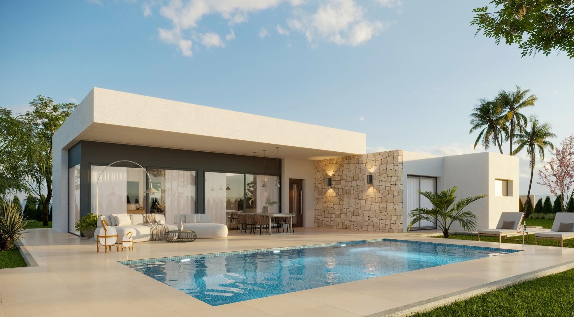 Newly built villas located in the municipality of Aspe.