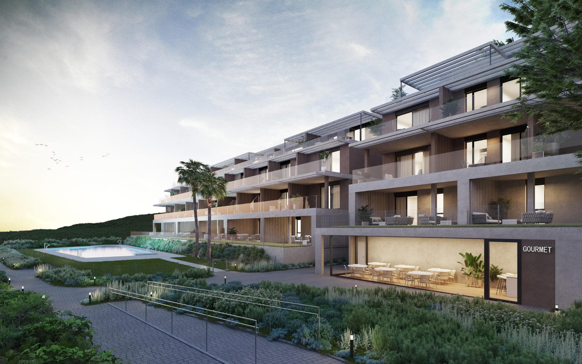 New Build Residential Complex with Golf and Sea Views near Estepona
