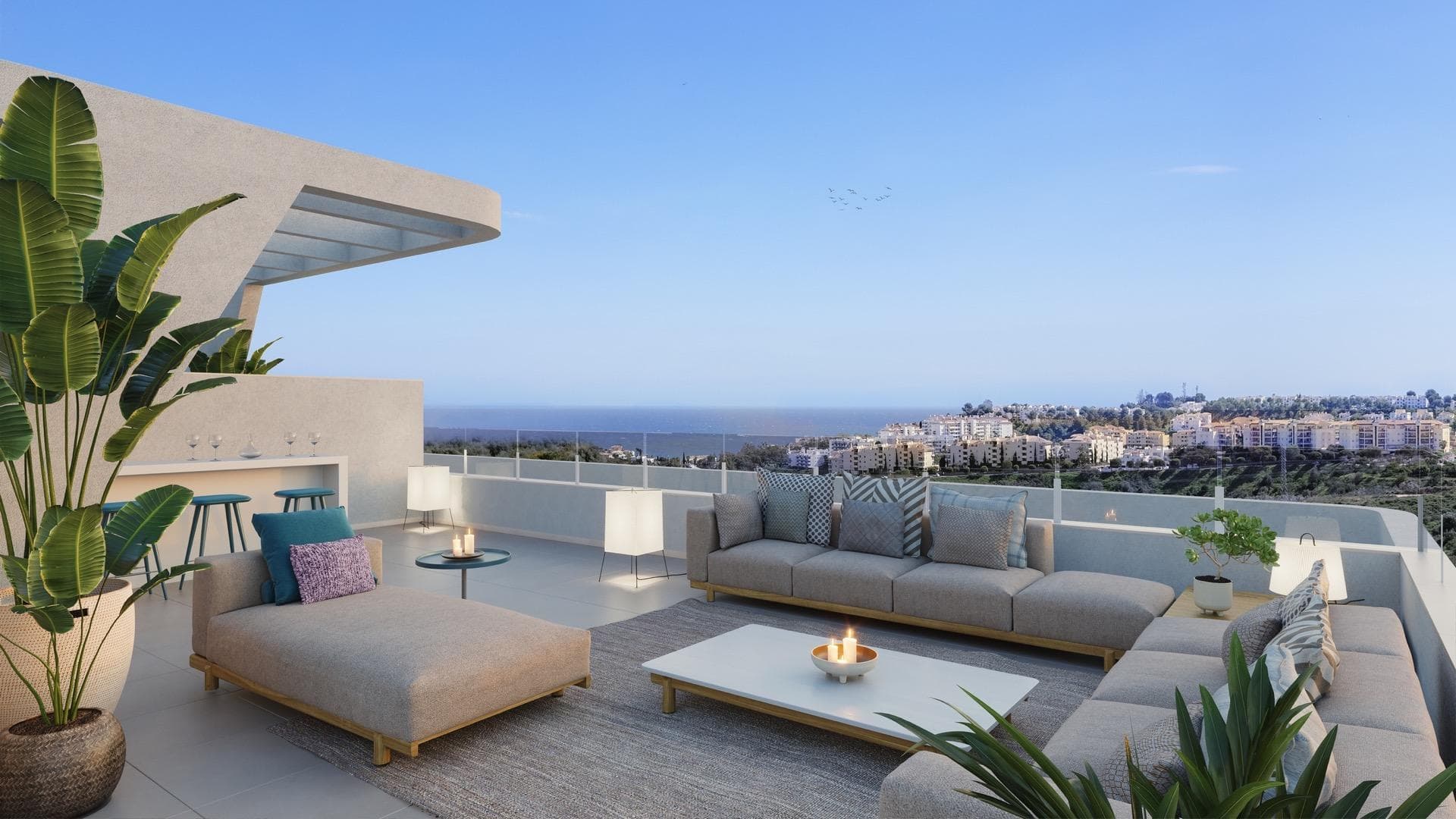 FLATS WITH SEA OR GOLF COURSE VIEWS ON THE COSTA DEL SOL