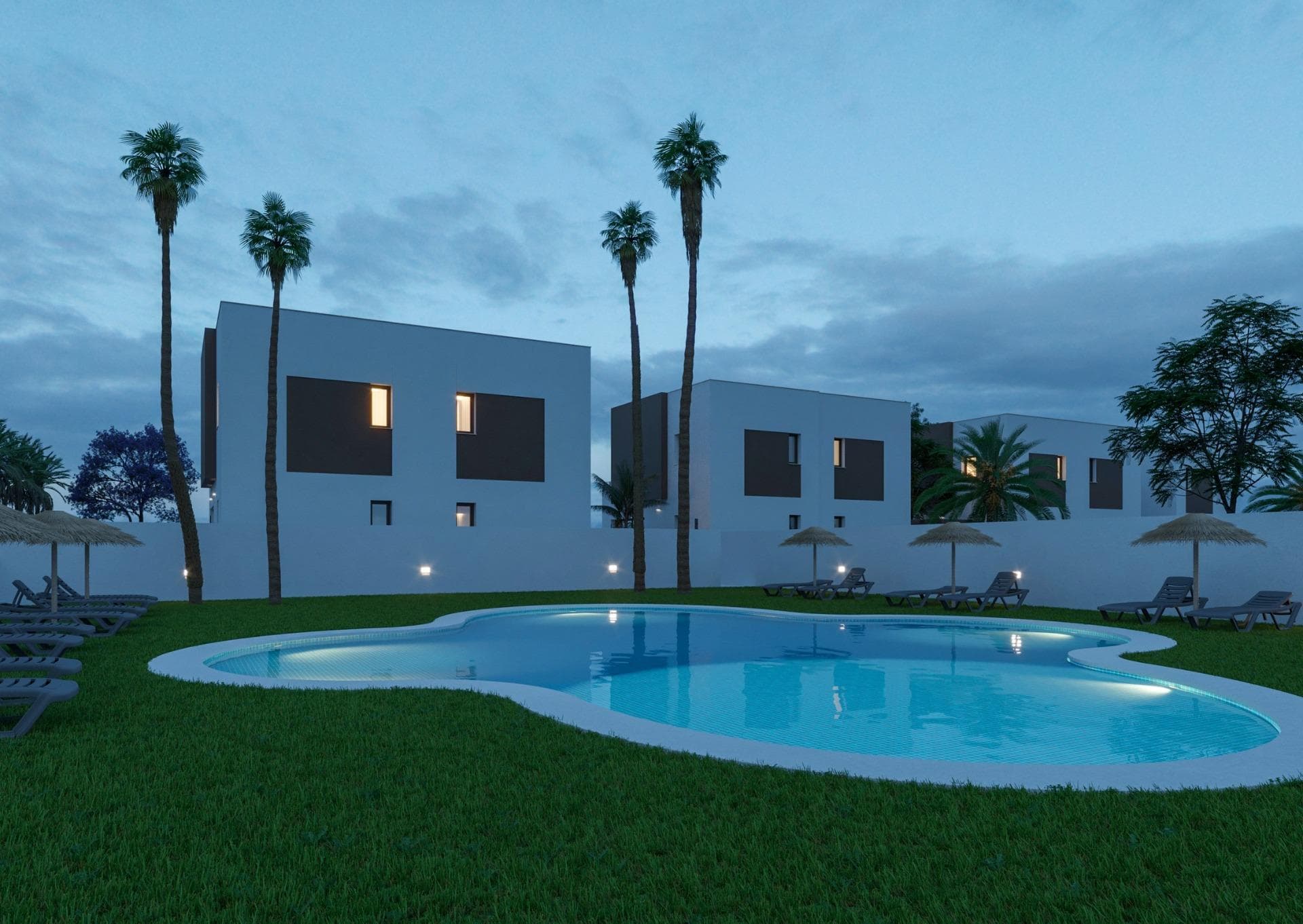 New Semi-Detached Villas by the Sea in La Marina - El Pinet Beach