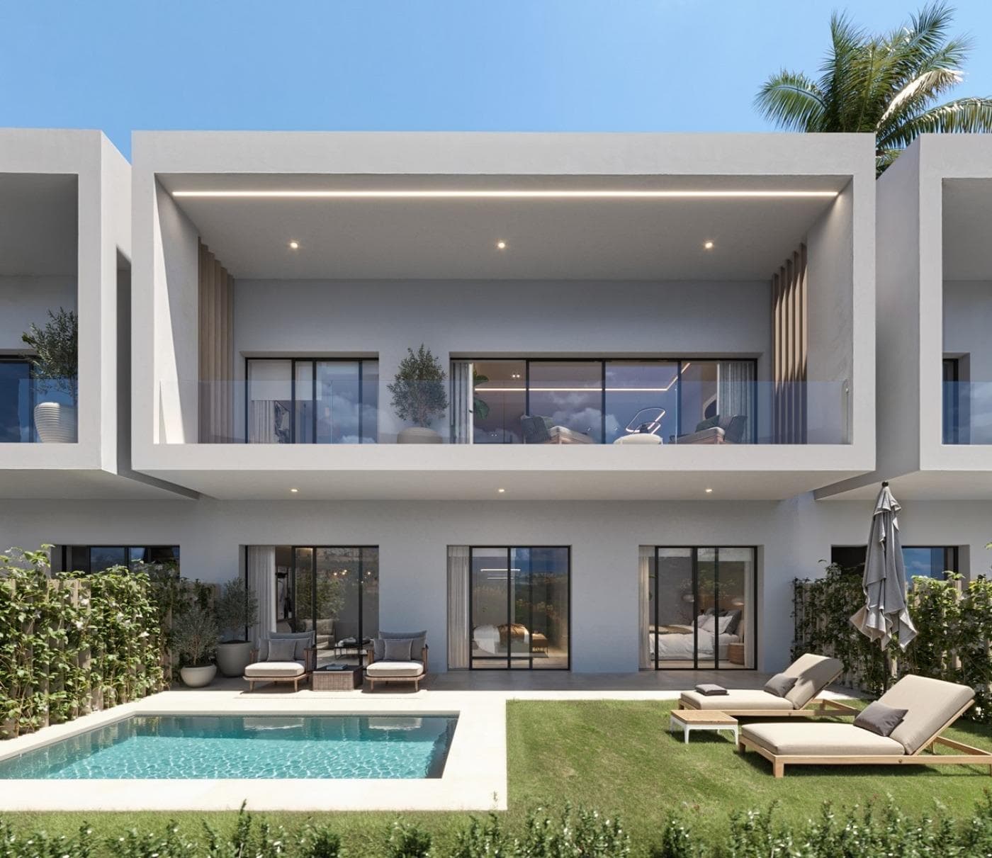 Luxury New Build Attached Villas with Sea Views and private pool in Casares del Sol