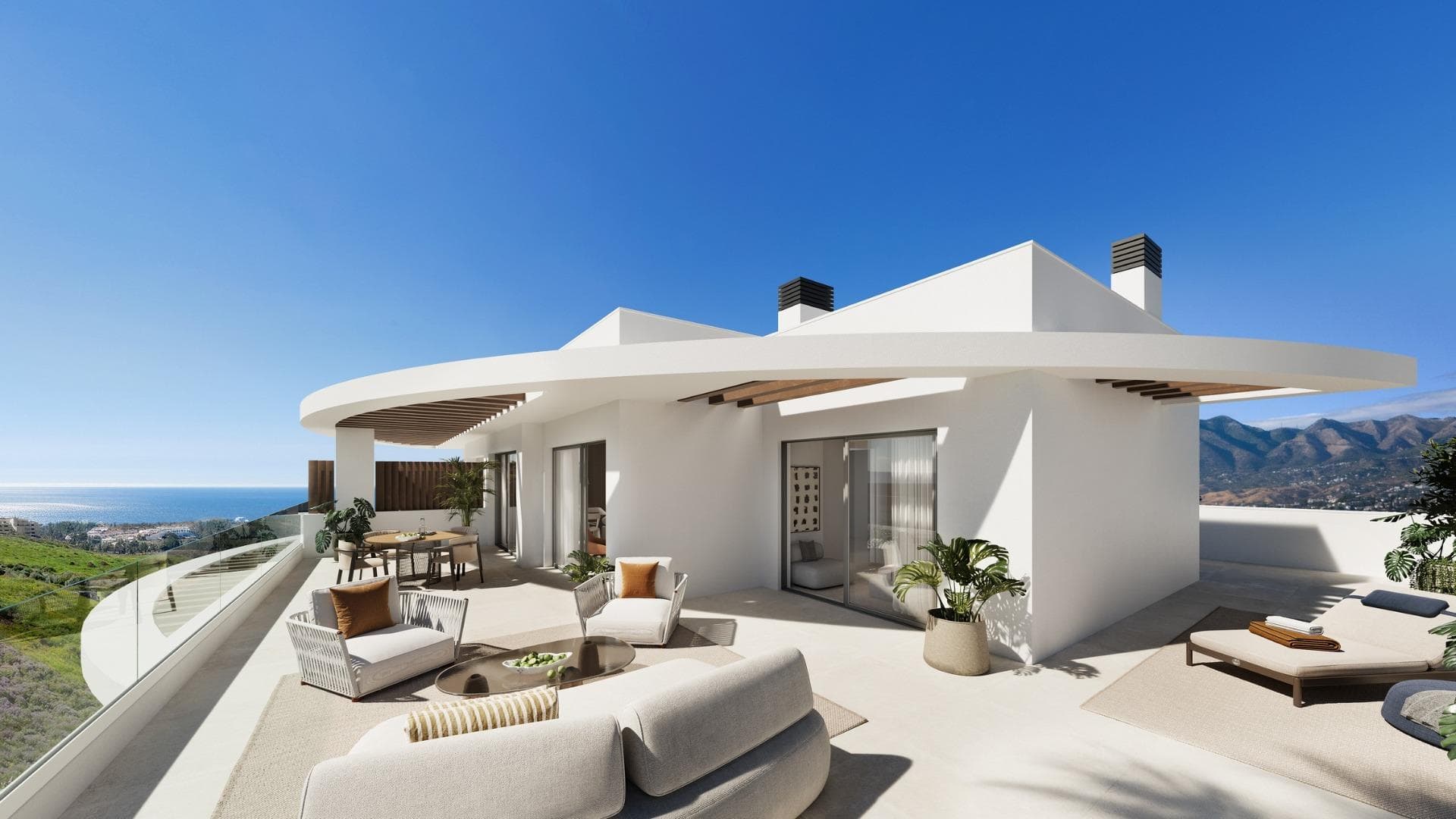 New Build Sea View Apartments in Las Lagunas de Mijas