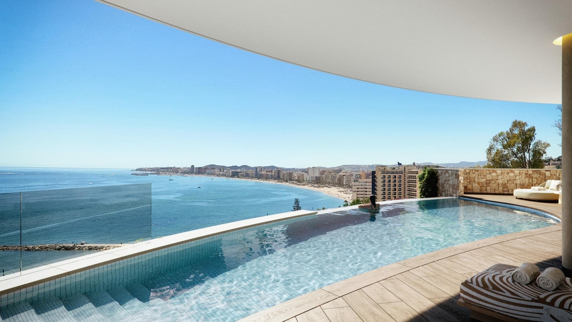 Luxury Sea View Apartments 100 m from the Beach in Carvajal, Fuengirola