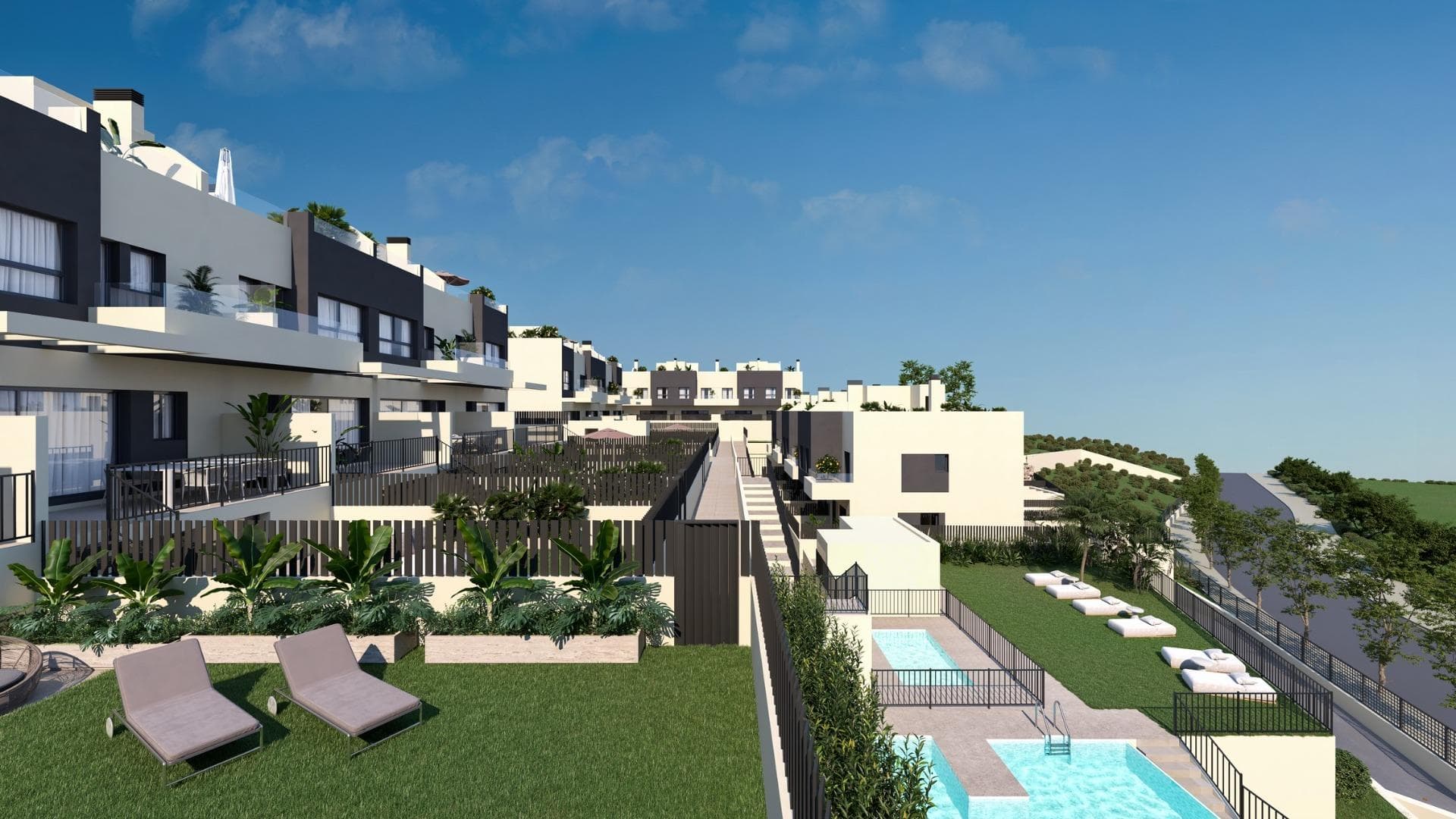 New Build 4 Bedroom Townhouses in Torre del Mar Just 800 m from the Beach