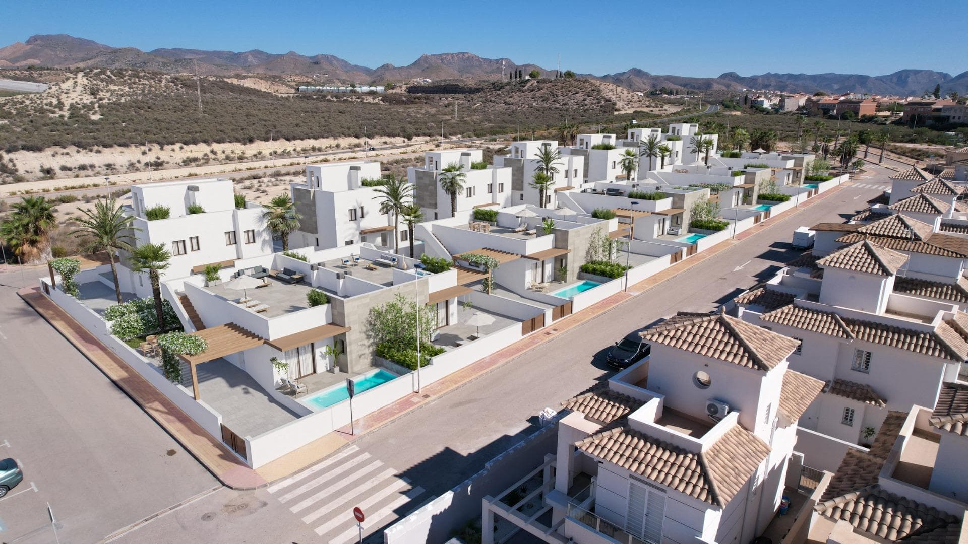 New Build Semi Detached Villas in Puerto de Mazarrón Close to the Beach