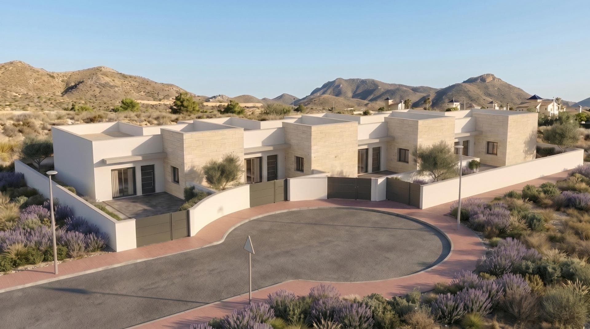 Development of 4 newly built semi-detached and terraced villas with private swimming pools at the Mazarrón Country Club